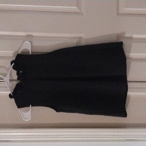 High Collared, Black Tank Blouse in XS